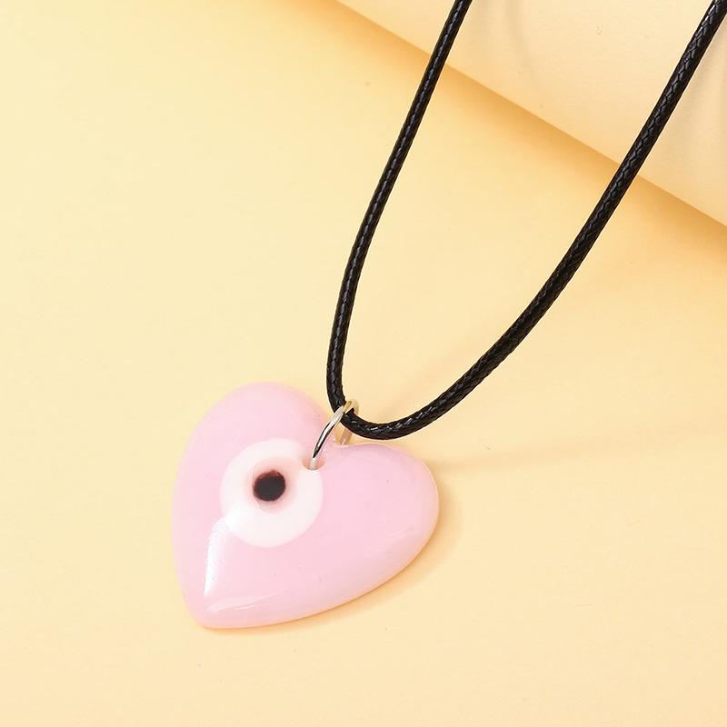 Retro Blue Evil Eye Pendant Necklace for Women