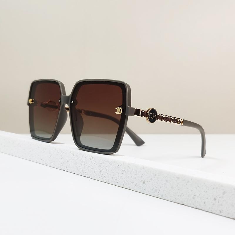 Polarizing Glasses Women'S Ultra-Light Large-Frame Sunglasses Hot Sunglasses No Standard Simple And Elegant Small Fragrant Glasses