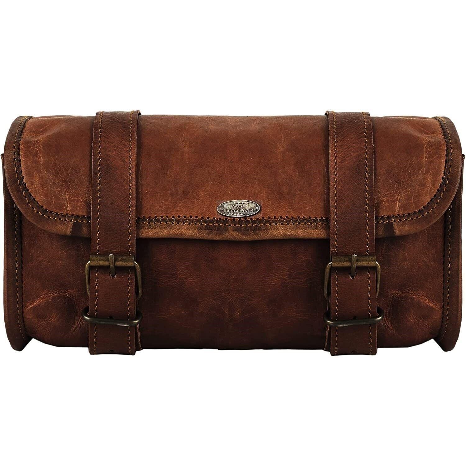 

Новая кожаная коричневая задняя часть мотоциклетной багажной сумки 5 X 10 X 4 коричневый