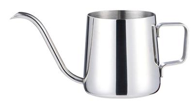 FAROL Coffee Pot Drip Pot Stainless Steel Silver Narrow Mouth Pot Gooseneck Commercial Use (Silver, 250ml)