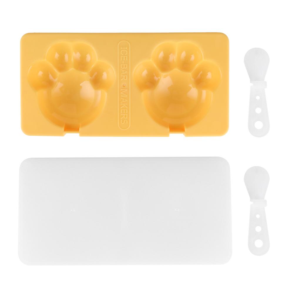 DIY Ice Cream Mold Maker Cake Chocolate Moulds with Sticks for Toddler Kid Adult Kitchen ToolYellow