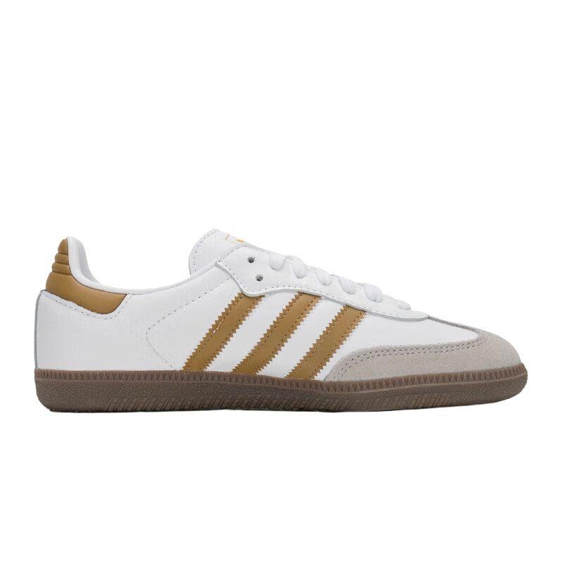 adidas Originals SAMBA OG Low Top Skateboard Shoes Unisex White Gold JH8796