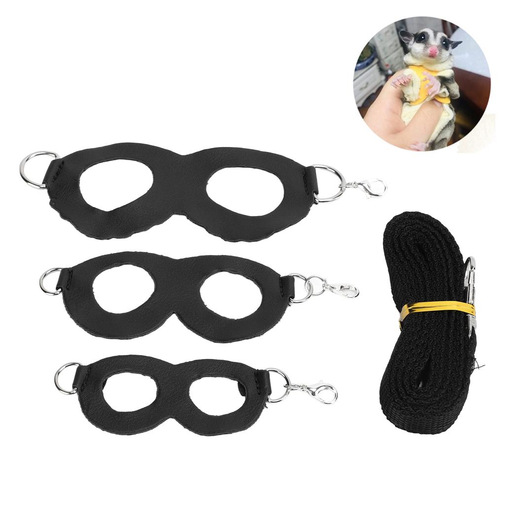 Hamster Harness Little Pet Walking Artificial Leather Leash Rope for Hamster Honey Gliders Rats