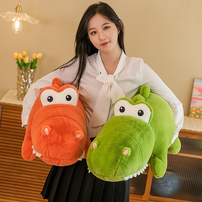 Fluffy And Soft Crocodile Plush Toy Cartoon Style Perfect Pillow Childrens