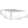 Bed Frame Without Mattress Black 140 X 190 Cm Fabric