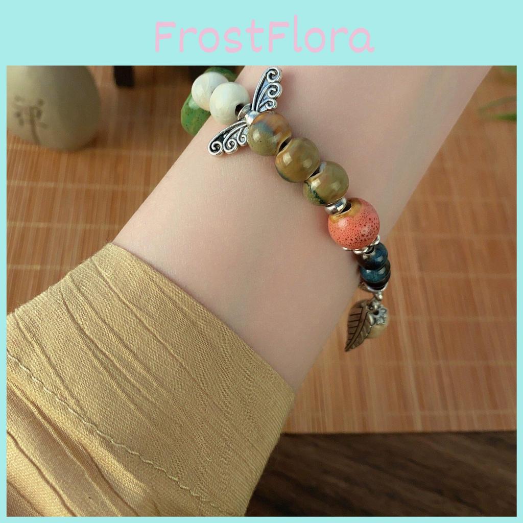 Ceramic Butterfly Leaf Bracelet Gifts Jewelry Fashion Decoration Unisex Gift
