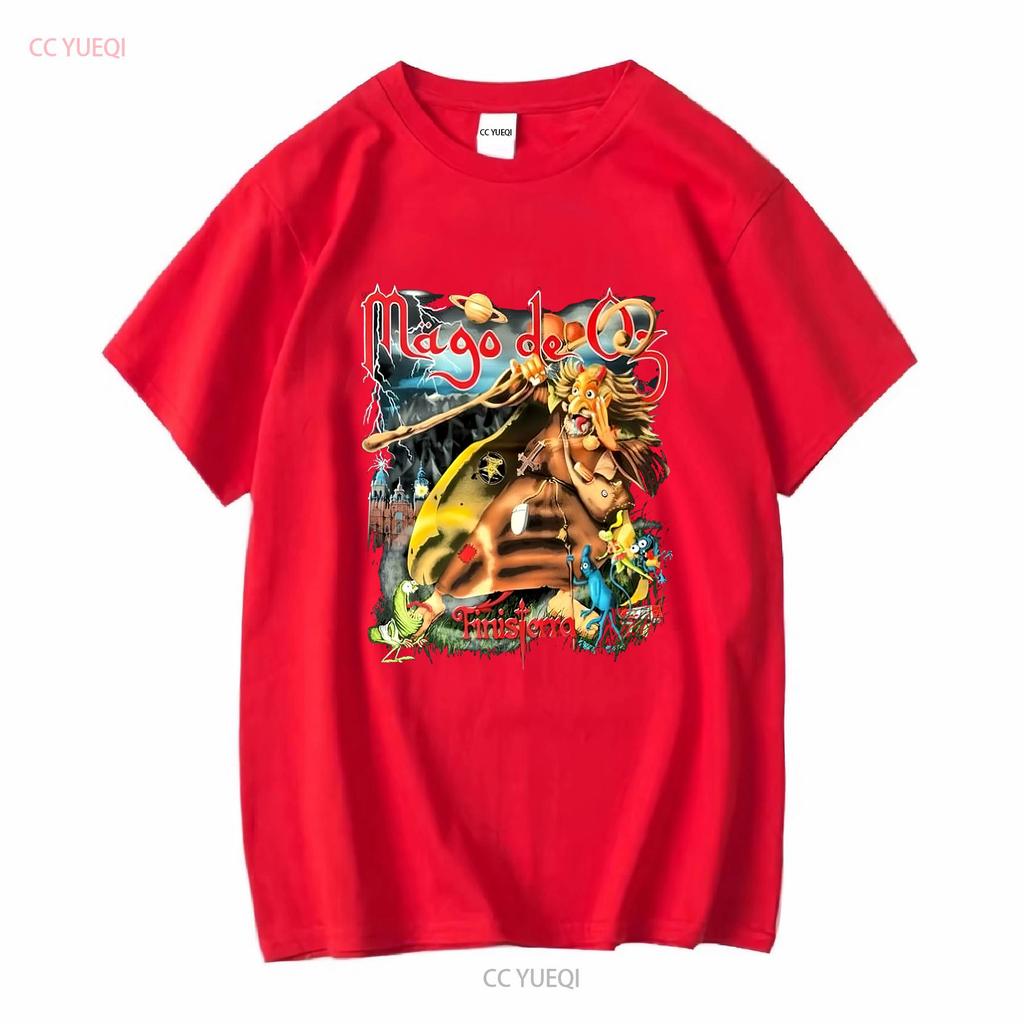 Mago De Oz Rock Band Graphic Short Sleeve Black Shirt Men Women Vintage Washed Streetwear Designer Clothes Stylish Slightly