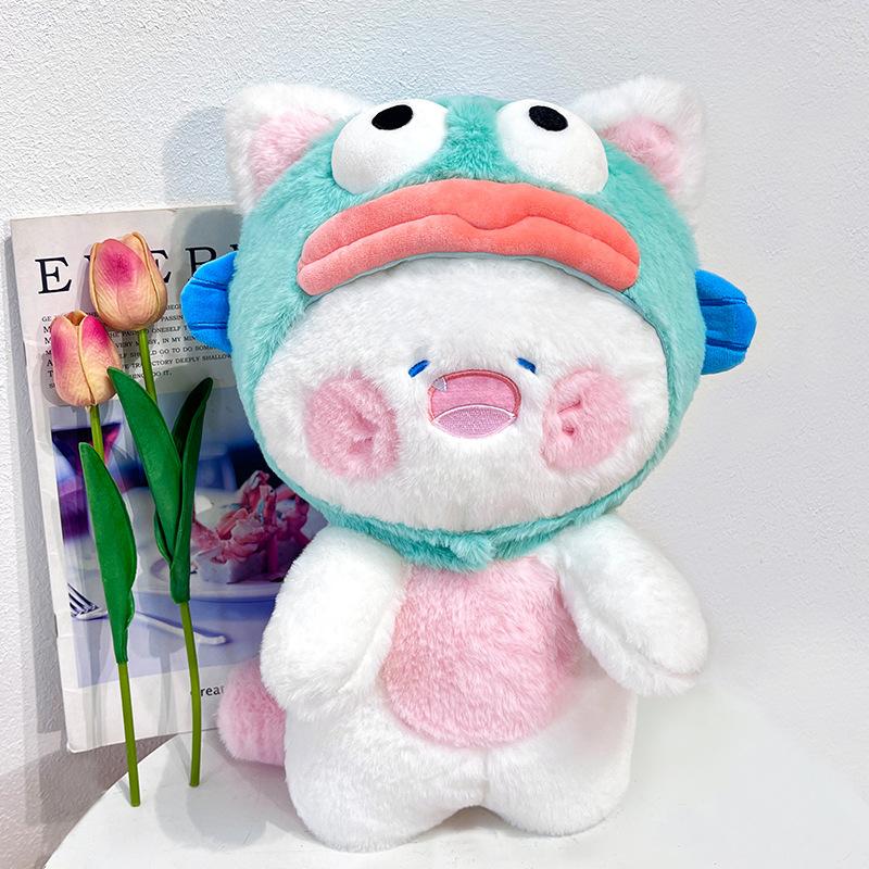 

Новая кукла-кошка-акула, капибара, креативная трансформация в плюшевые игрушки, уродливая кукла-рыба, подарок на день рождения 35Cm [0.35kg]