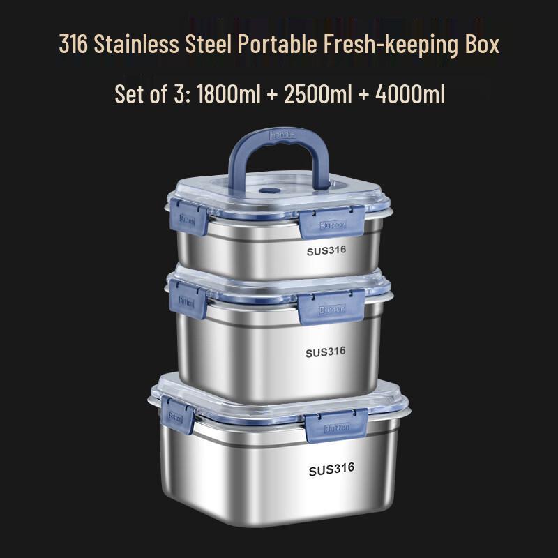Lainuo 316 Stainless Steel Portable Sealed Lunch Box Set