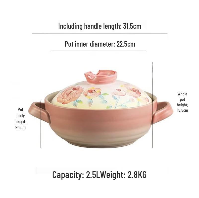 Retro Japanese Style Ceramic Clay Casserole Pot