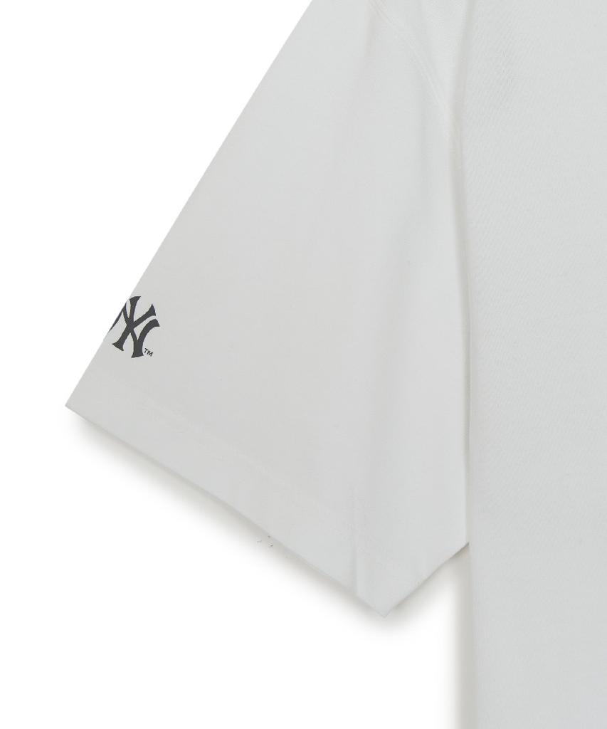 Emelbi Basic Simple Street Logo Oversized Short Sleeve T-Shirt Ny (White)