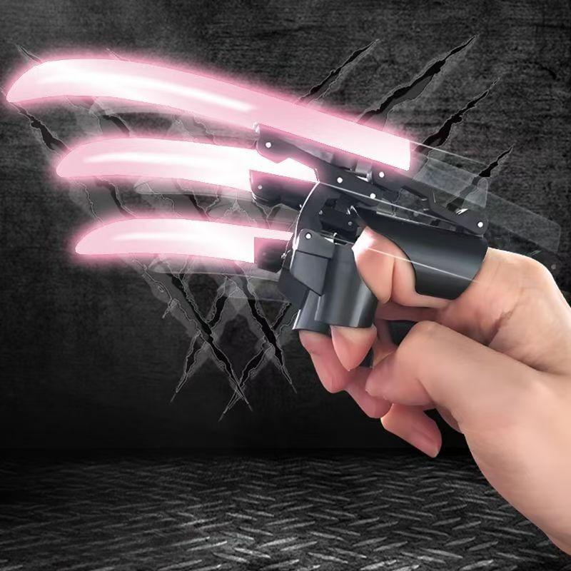 Einziehbares Wolfskrallen-Fingerspielzeug - Spaß & Sicher, Ausziehbares Design, Wolverine-Krallen Cosplay, Perfekt für Rollenspiele, Kostümpartys