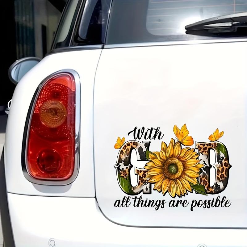 "God's Grace" Vinyl Sticker Religious Quote Self-Adhesive Car Decal for Glass Metal Surfaces And Rear Windows Q71