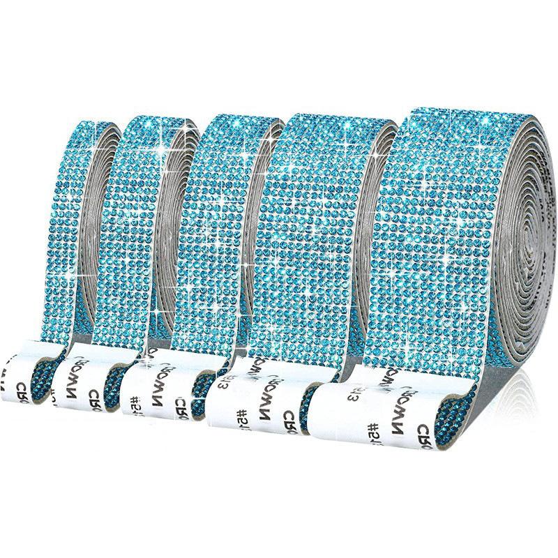 10Yard Rhinestone Ribbons Silver Self Adhesive Crystal Diamond Wrap Car Phone Bag Shoes Decoration DIY Arts Crafts Wedding Party