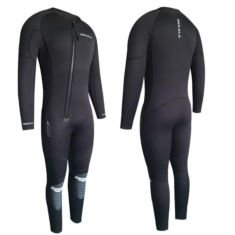 3mm Neoprene Full Wetsuit Men - Warm Long Sleeve Dive Suit Surfing Snorkeling Cold Water Swimming