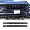 For Ford Bronco + Front Grille Bumper Grill Ert Mesh Cover Carbon Fiber