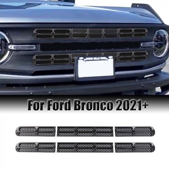 

Для Ford Bronco + Передняя решетка Бампер Решетка ert Сетчатая крышка Углеродное волокно