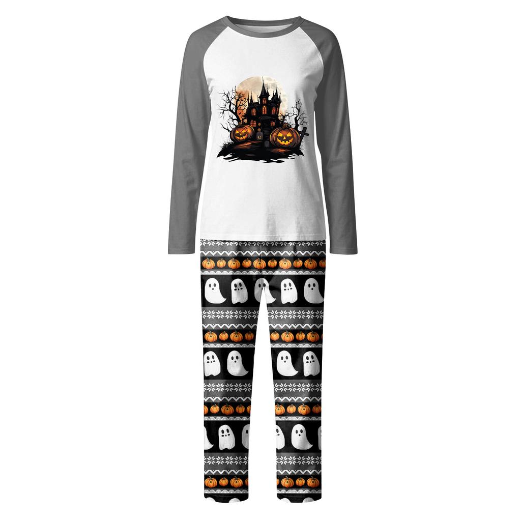 Halloween Day Prints Family Matching Long Sleeve Tops+Pants Set Family Matching Sets
