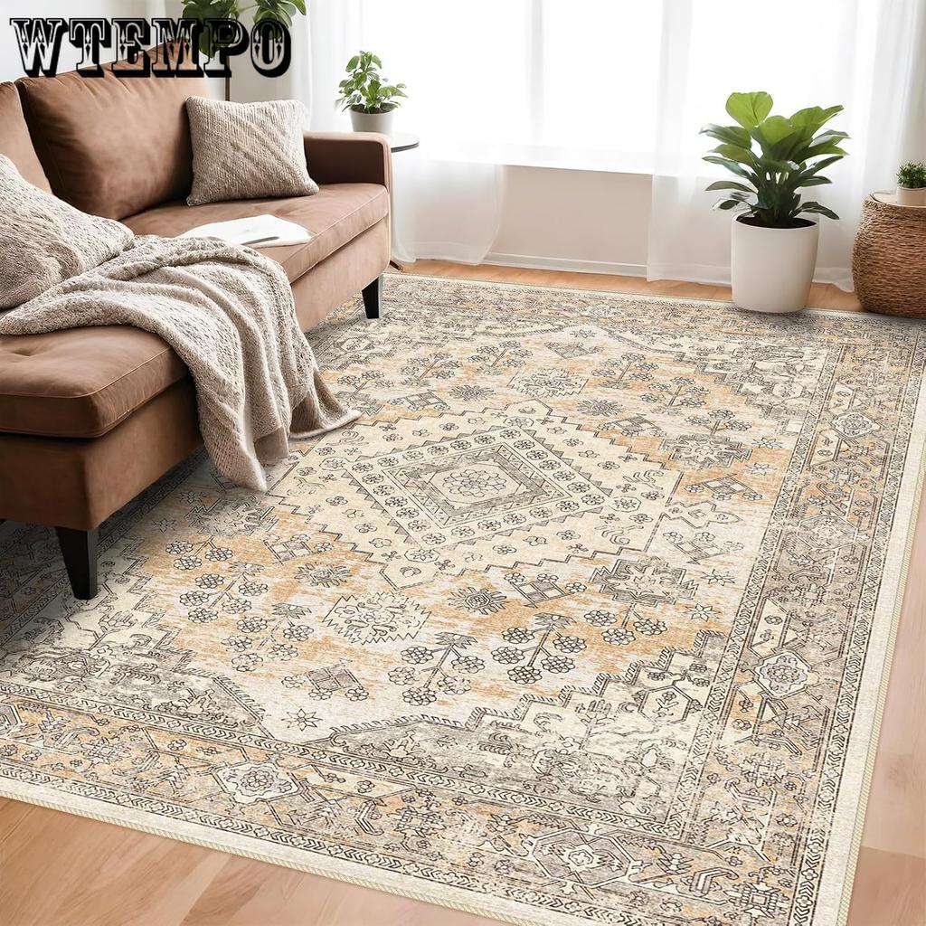 Ethnic Style Carpet Home Living Room Dust-proof Carpet Bedroom Dirt Resistant and Easy To Maintain Bedside Carpet