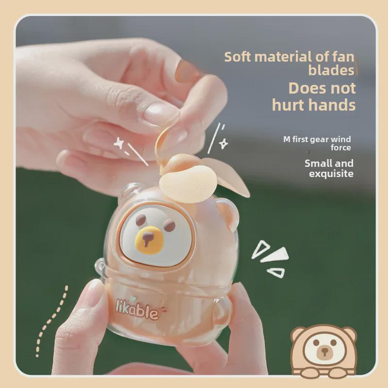 Cartoon Gulu House Mini USB Handheld Fan for Kids - Portable Small Personal Fan and Business Gift