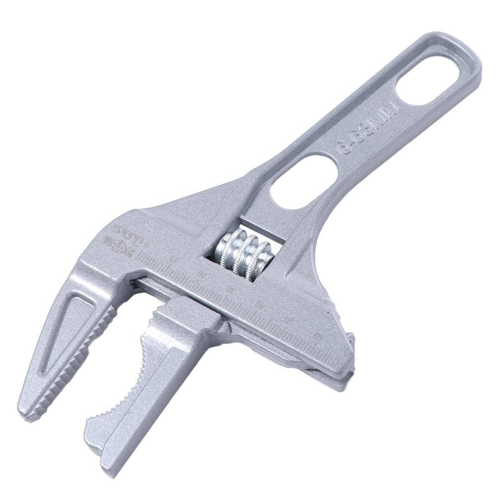 Short Handle Adjustable Spanner Large Opening Plumbing Wrench Bathroom Wrench  Tubing Hand Tool