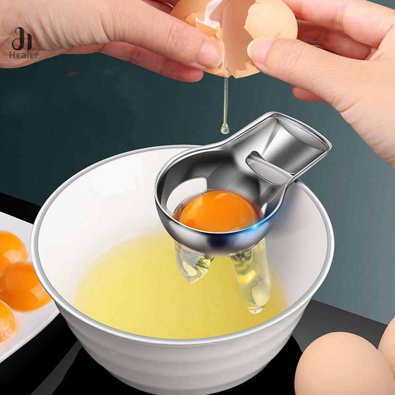 Eiweiß-Trenner, Edelstahl-Werkzeuge, Eier-Eigelb-Filter, Gadgets, Küchenzubehör, Trenntrichter, Löffel, Teiler, Utensilien