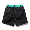 Men's Contrast Waistband Casual Shorts – Elastic Drawstring Nylon Pocket Shorts for Summer Streetwear