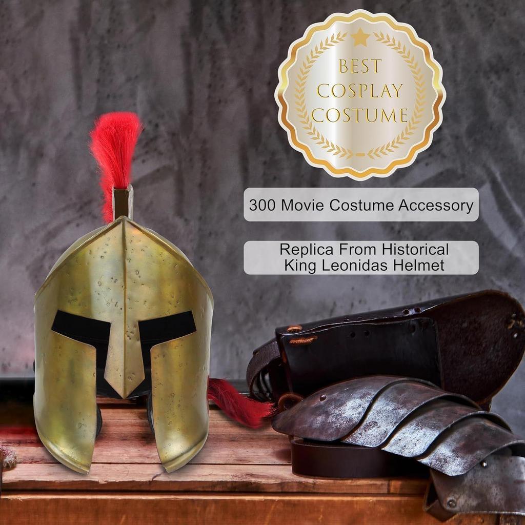 Medieval Armour King Leonidas Greek Spartan Roman Helmet | Spartan Legions Helmet 300 Movie Authentic Replica Helmet