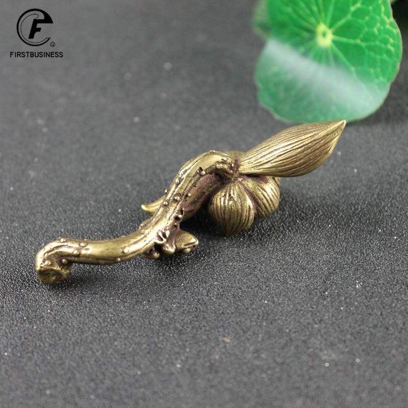 Antique Bronze Lotus Pen rack Desktop Decorations Incense Burner Vintage Copper Zen Tea Table Ornament Home Decor Crafts