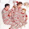 Festive Christmas Family Pajamas Set For Men Women Baby Kids Featuring Deer Print Design