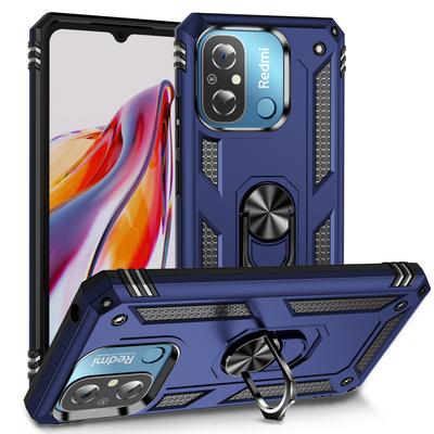 Stoßfeste Armor Bumper Hülle für Xiaomi Redmi Note 12 11 10 Prime 9 Pro Max 11S 11T 10T 9T 10C 9S 10S 5G 9A 9C Metallring Hülle