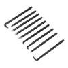 9PCS/Set Bonsai Tools Carving Brushed Knife Anti Slip Handle Manganese Steel for Rossing Pruning
