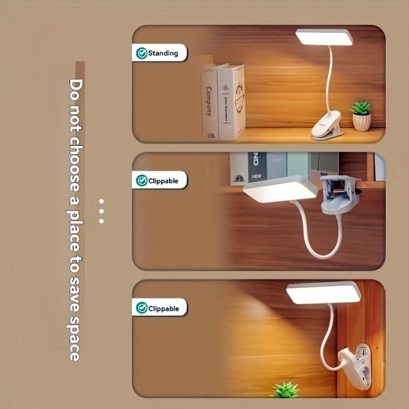 LED Clip On Desk Lamp with Adjustable Color Temperature