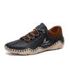 Spring 2022 Men's Casual Leather Moccasins - Fashionable, Sock-Style, Large Size, Handmade Shoes