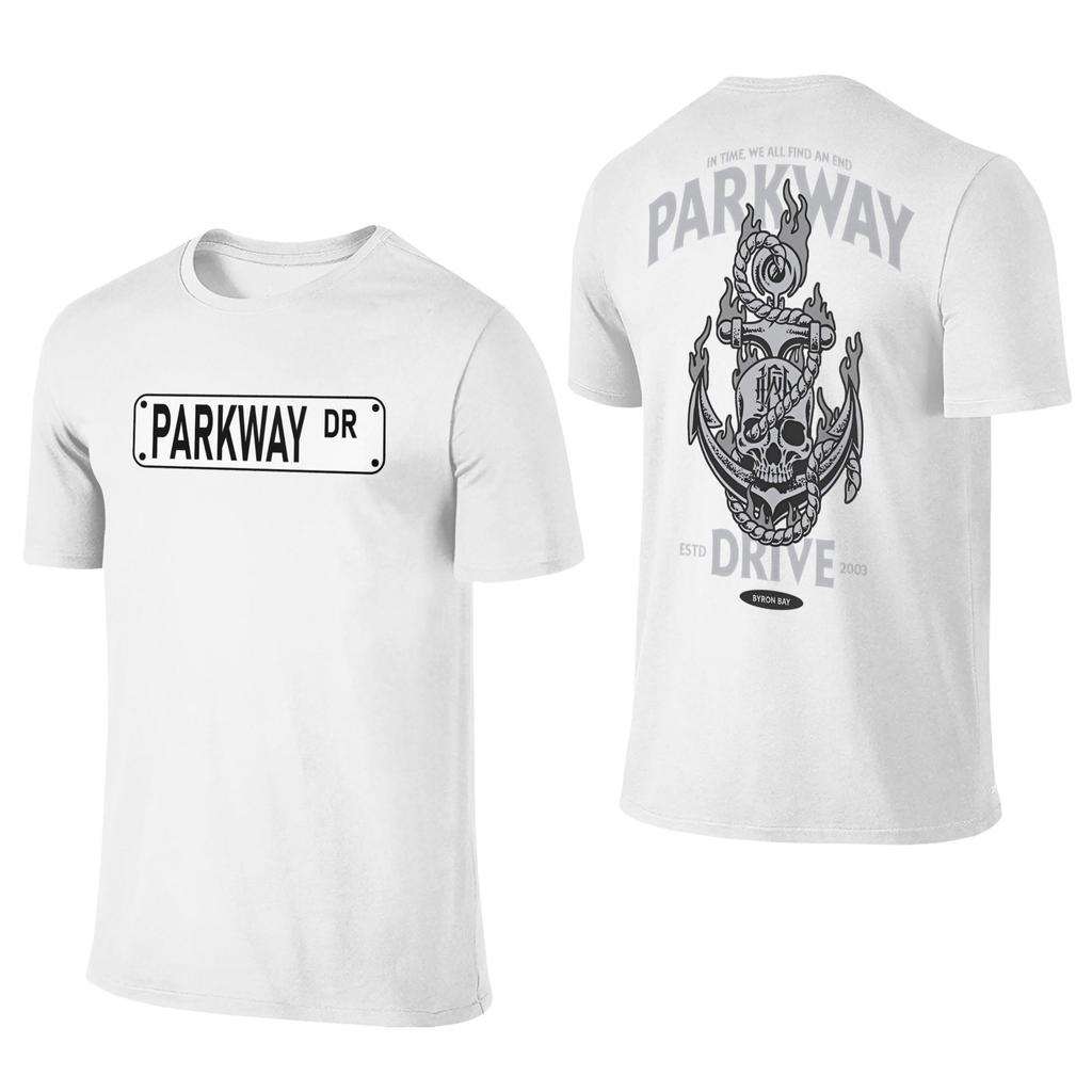 Parkway Drive Band T-Shirt Harajuku T-Shirts Kurzarm Y2K Lustige Oberteile Strand-T-Shirt Baumwolle Rundhals Kleidung Oberteile Locker Sommer