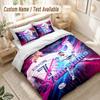 Custom Name Bedding Set 3 PiecesCristiano Ronaldo Print Duvet Cover + 2 Pillowcases Soft Bed Decor