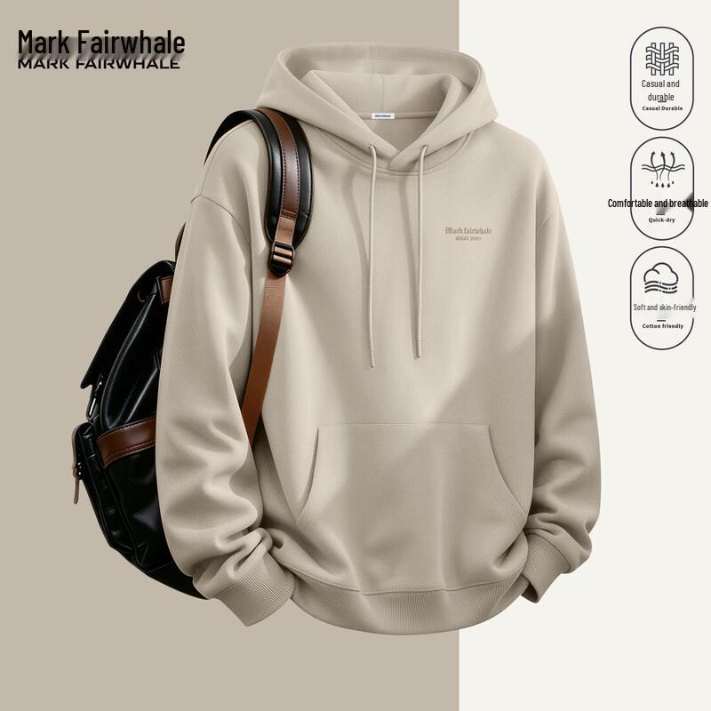 Mark Fairwhale Men's American-Style Hooded Pullover Sweatshirt