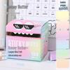 Blue Pearlescent Gradient Sticky Notes - Tearable Transparent Student Memo Stickers