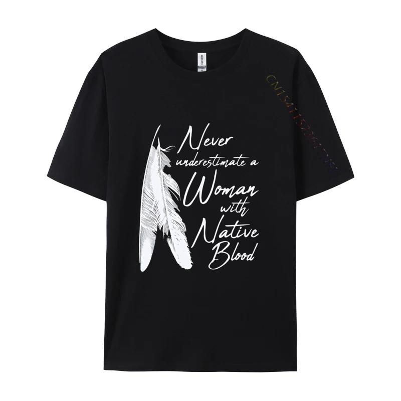 Native American A Woman With Native TShirt Cotton Men T Shirt Leisure T Shirts Casual On Sale Aesthetic Tshirt