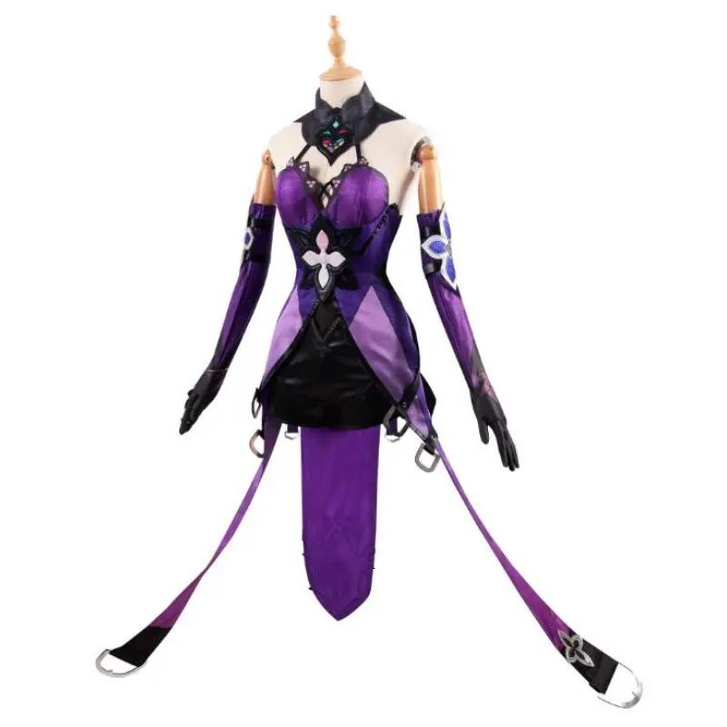 Honkai Star Rail Forgotten Hall Cosplay Black Swan Augur Fortune Seer Costume Wig Dress Uniform Headwear Halloween Party Suit