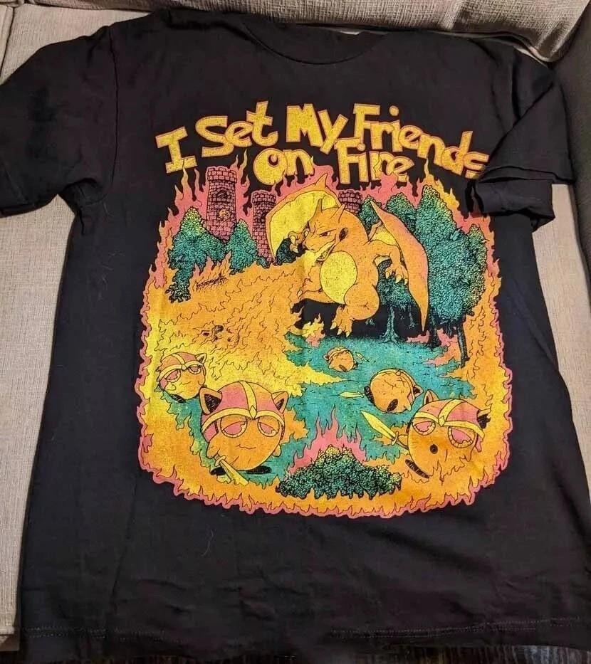 Vtg I Set My Friends On Fire Band Gift Funny Black Shirt S to 5XL SN338 Unisex T-Shirt S