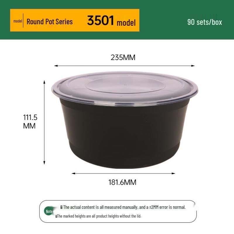 Einweg Runde Takeaway Lebensmittelbehälter mit Deckeln