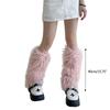 Gothic 80s Party Dance Legwarmers Autumn Winter Plush-Leg Warmers Lolita-Socks Furry Long Boot Socks Gift for Women Girl