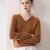 Women's 100% Cashmere V-Neck Long Sleeve Slimming Knit Pullover