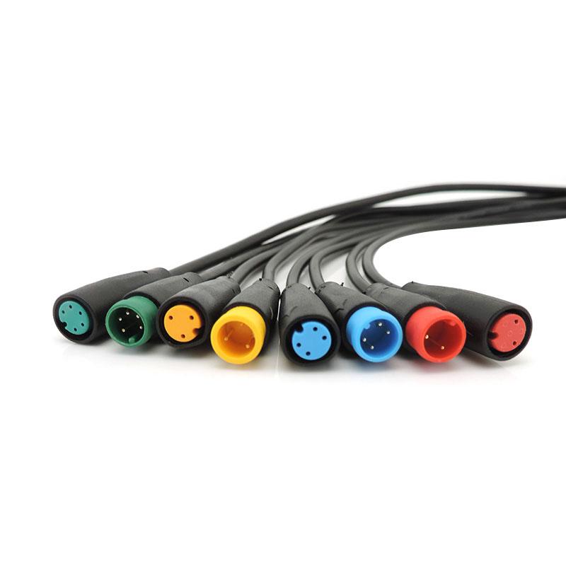 M8 2 3 4 5 6 Kolíkový konektor pro elektrické kolo Zástrčka DC samice samec Konektor Kabeláž Skútr Brzdový kabel Snímač signálu vodotěsný