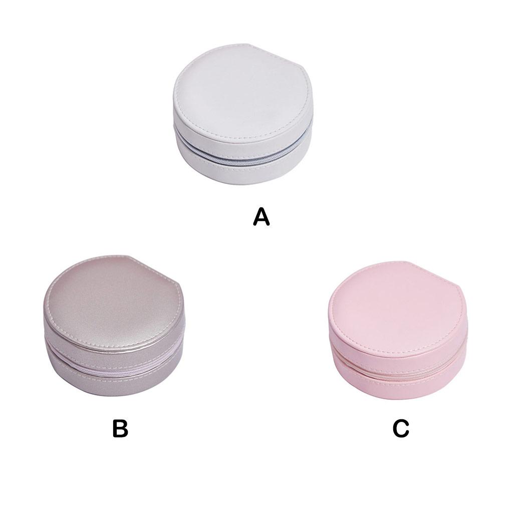 PU Jewelry Box with Mirror Necklace Ring Holder Earrings Ear Studs Organizer Gift Packaging Case Travel Business