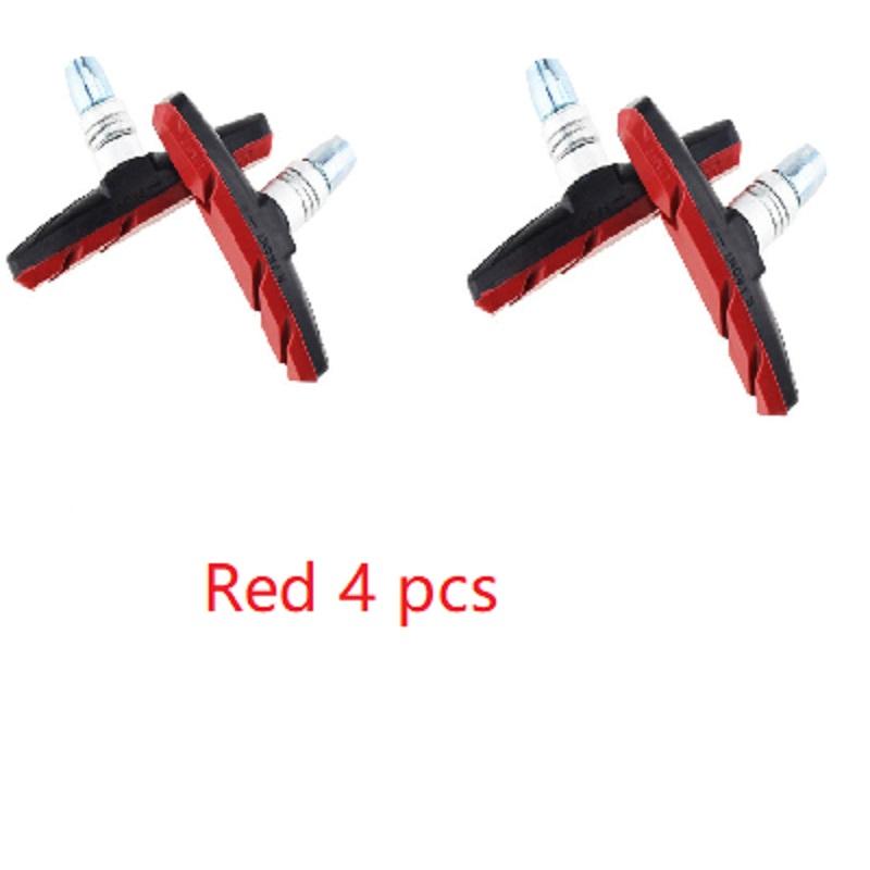 

2/4 шт., бесшумные тормозные колодки V-типа, обувь для велосипеда, горного велосипеда, система мертвой скорости, кожа