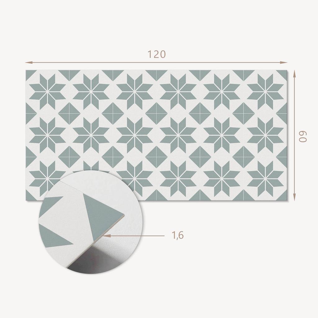 Gotowy Do Montażu Panel Winylowy Z Dekoracyjnym Nadrukiem 120X60 Cm Geometryczne Wzory Kwiatowe