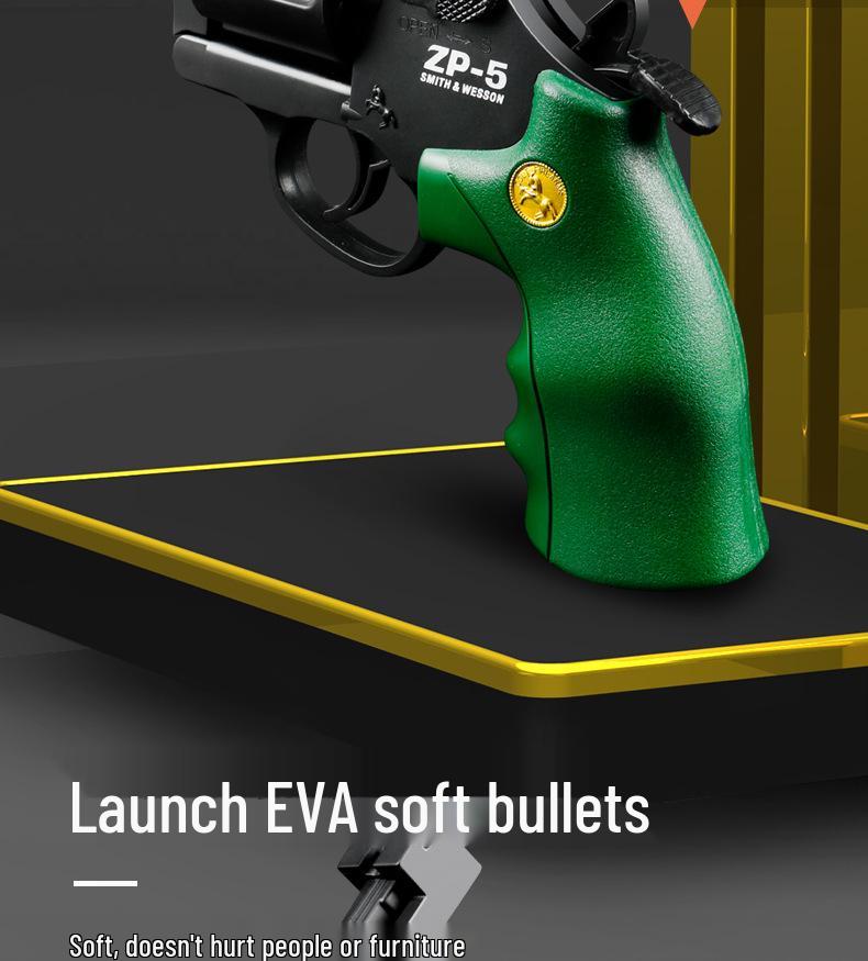 ZP5 Toy Pistol: Revolver-Style Soft Bullet Gun for Kids, EVA Foam Simulated Training Model