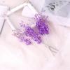 50PCS Wedding Party Crystal Bud Branches Craft Decoration Crystal Flower Artificial Bouquet  White